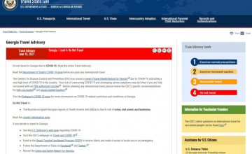 არ იმოგზაუროთ საქართველოში - აშშ-ს სახელმწიფო დეპარტამენტი 