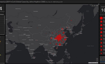მკვლევარებმა შექმნეს რუკა, რომელიც ახალი კორონავირუსის გავრცელებას რეალურ დროში გვიჩვენებს