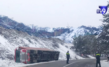 ახალციხეში ტრაილერი გადაბრუნდა
