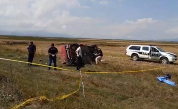 კადრები ახალქალაქში მომხდარი ავტოსაგზაო შემთხვევის ადგილიდან