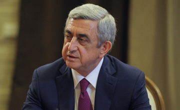 სომხეთის პრეზიდენტმა ილია მეორეს აღსაყდრებიდან 40 წლის იუბილე მიულოცა