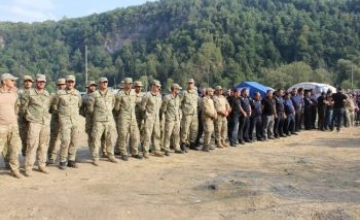 ხანძრის სალიკვიდაციო სამუშაოებში სამხედრო ძალები ჩაერთო 