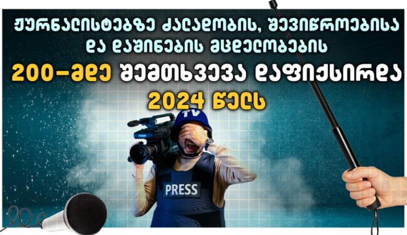 2024 წელი მედიისთვის საგანგაშო იყო - "საერთაშორისო გამჭვირვალობა-საქართველო"