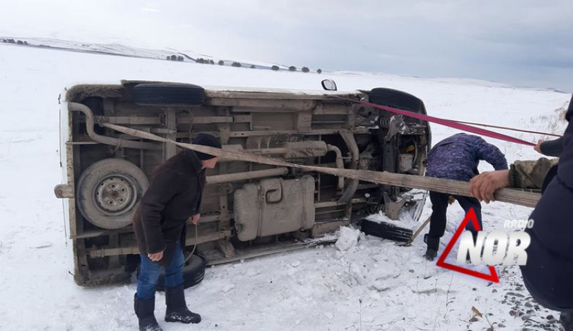 Նինոծմինդա-Օրլովկա ճանապարհահատվածին մեքենա է կողաշրջվել